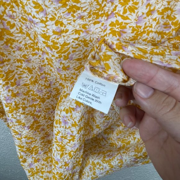 Cider Yellow Floral Cut Out Mini Dress NWT - Picture 7 of 8